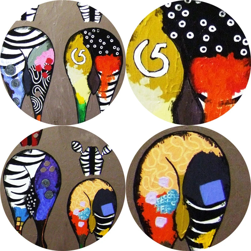 Abstract Zebra Canvas Art Paintings On The Wall Colorful Animals Art Prints African Animals Art Pictures for Living Room Wall