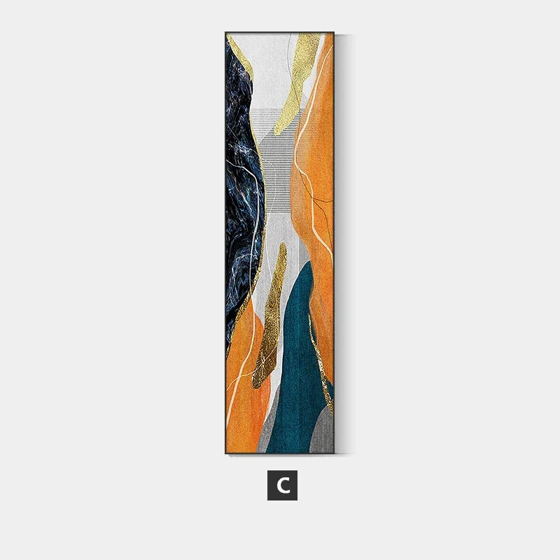 Modern Minimalist Golden Abstract Mural Wall Art, HD Canvas Print Poster, Suitable for Home, Living Room, Entrance Decoration