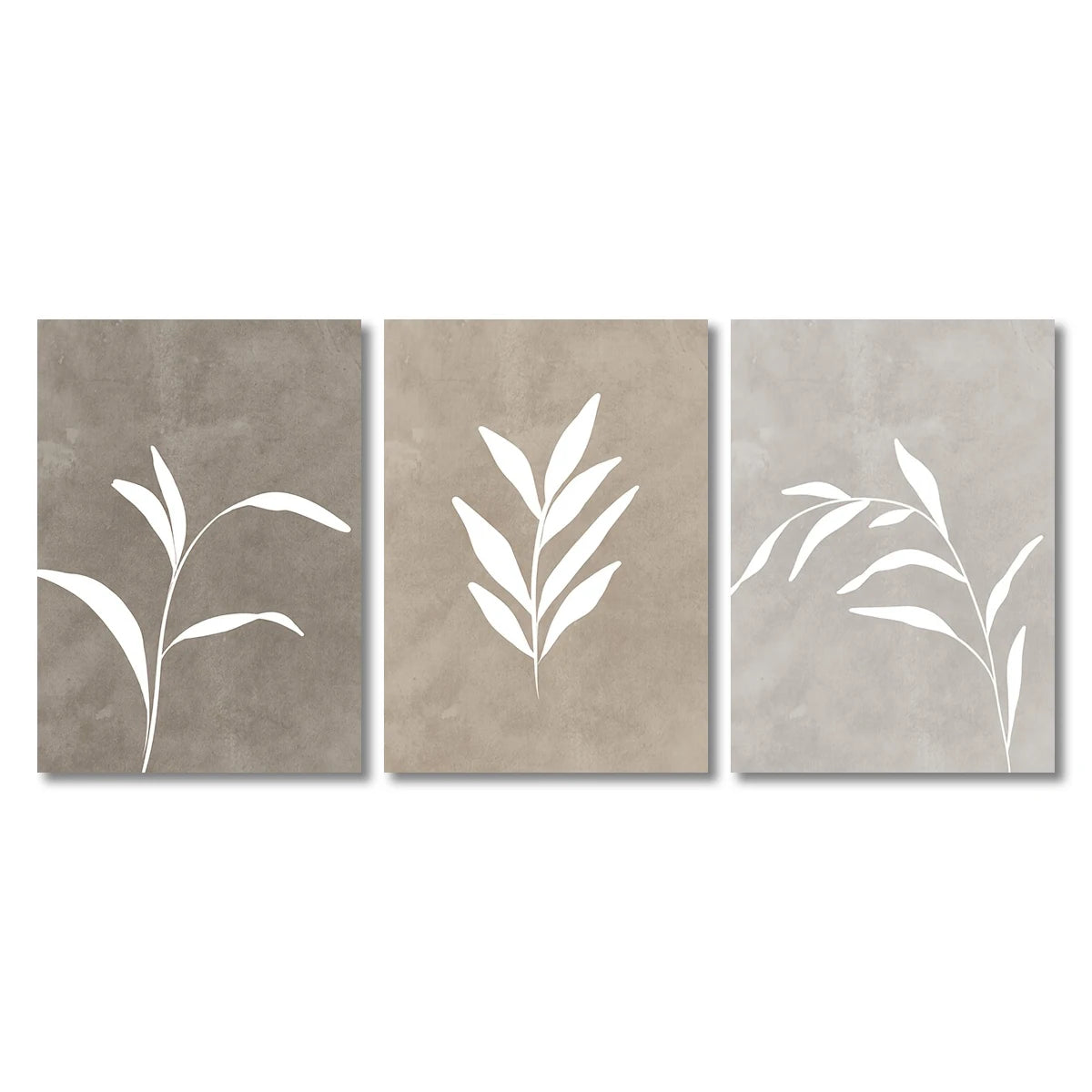 Wall Art Decor Paintings Warm Tones Posters Home Creative Gifts 3pcs Neutral Minimalist Abstract Fern Boho