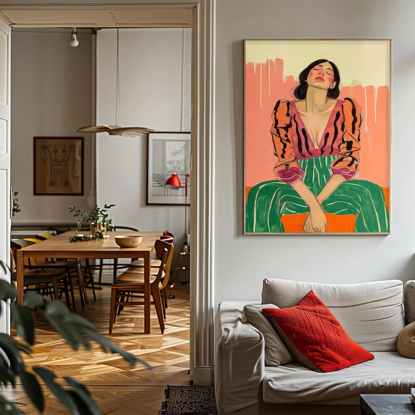Abstract Wall Art Retro Female Dark Academy Pictures Gothic Posters Portrait Paintings Victorian Women Canvas Home Decorations