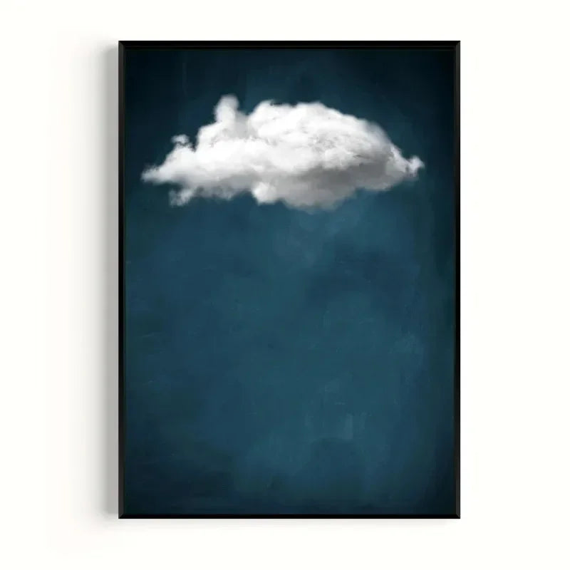 Modern Abstract Wall Art, Green Clouds Abstract Background, HD Canvas Print Poster, Home Living Room Bedroom Decoration