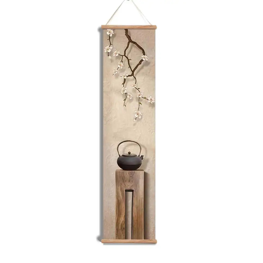 Traditional Chinese Flower Landscape Canvas Wall Art Scroll Painting Home Decor
