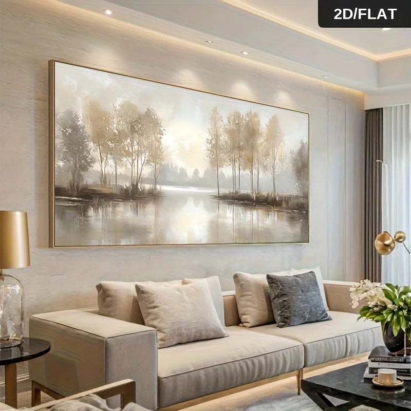 1pc Frameless Modern Abstract Landscape Canvas Wall Art Painting for Living Room, Bedroom Decor High-Quality Print Home Decor