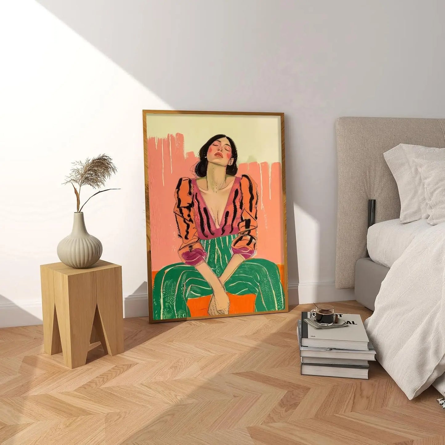 Abstract Wall Art Retro Female Dark Academy Pictures Gothic Posters Portrait Paintings Victorian Women Canvas Home Decorations