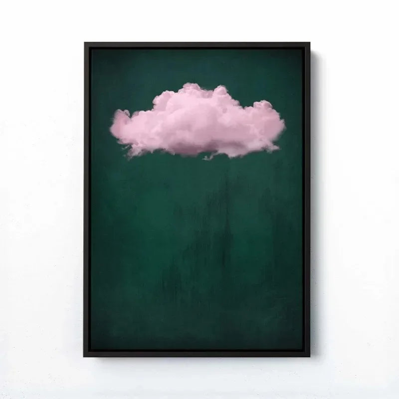 Modern Abstract Wall Art, Green Clouds Abstract Background, HD Canvas Print Poster, Home Living Room Bedroom Decoration