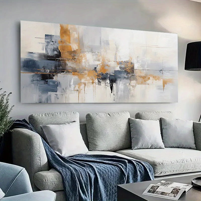 1pc Frameless Modern Abstract Canvas Art, Large Wall Decor for Living Room or Bedroom, No Frame Needed, Abstract Wall Art