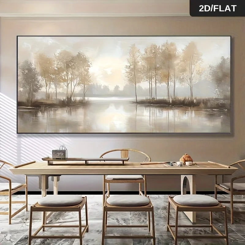 1pc Frameless Modern Abstract Landscape Canvas Wall Art Painting for Living Room, Bedroom Decor High-Quality Print Home Decor