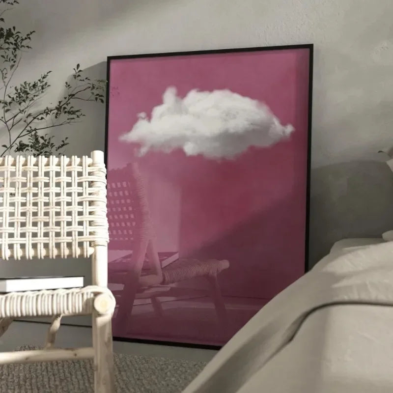 Modern Abstract Wall Art, Green Clouds Abstract Background, HD Canvas Print Poster, Home Living Room Bedroom Decoration