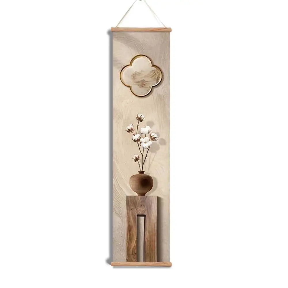 Traditional Chinese Flower Landscape Canvas Wall Art Scroll Painting Home Decor