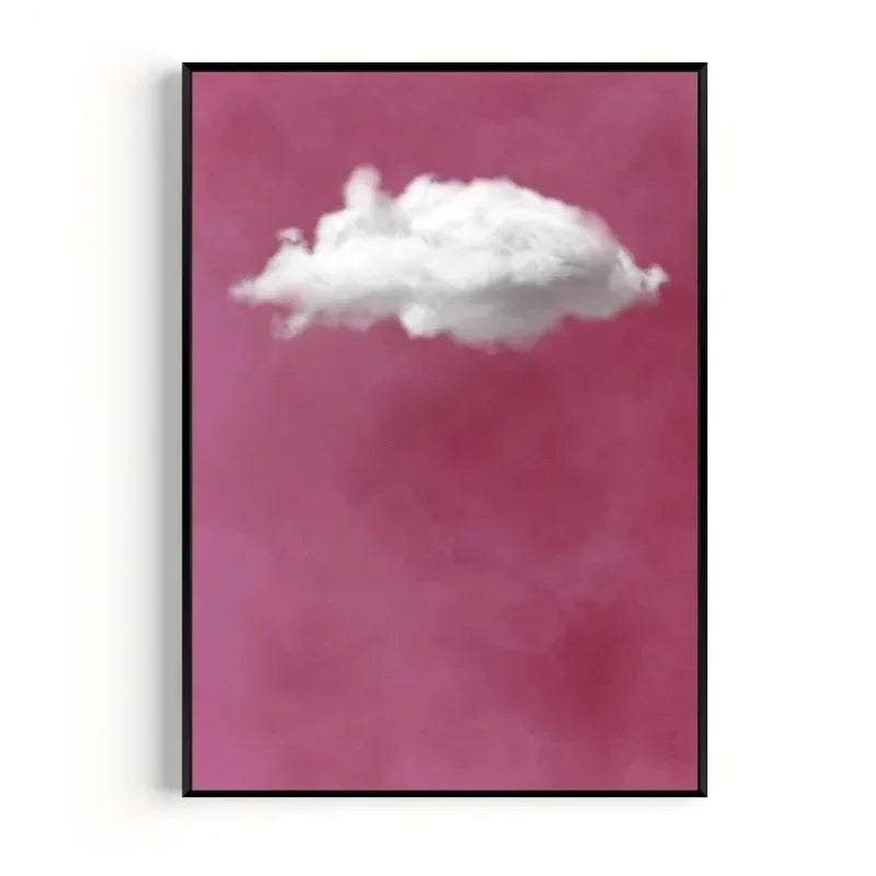 Modern Abstract Wall Art, Green Clouds Abstract Background, HD Canvas Print Poster, Home Living Room Bedroom Decoration