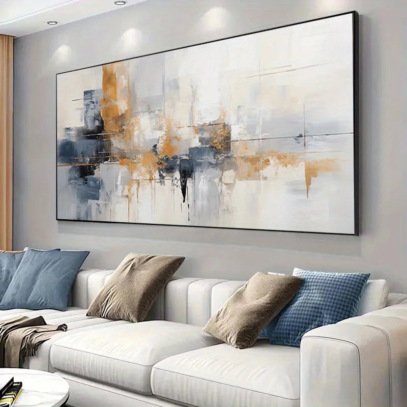 1pc Frameless Modern Abstract Canvas Art, Large Wall Decor for Living Room or Bedroom, No Frame Needed, Abstract Wall Art