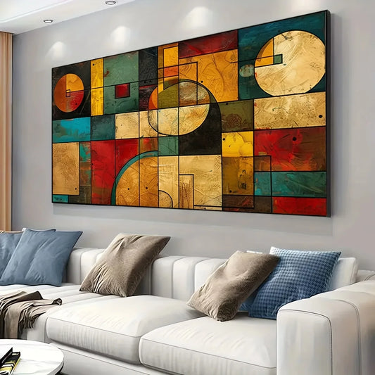 A Modern Abstract Canvas Art Print, Decoration Style Ink Wall Hung Poster, Suitable for Decoration in Living Rooms, Bedrooms
