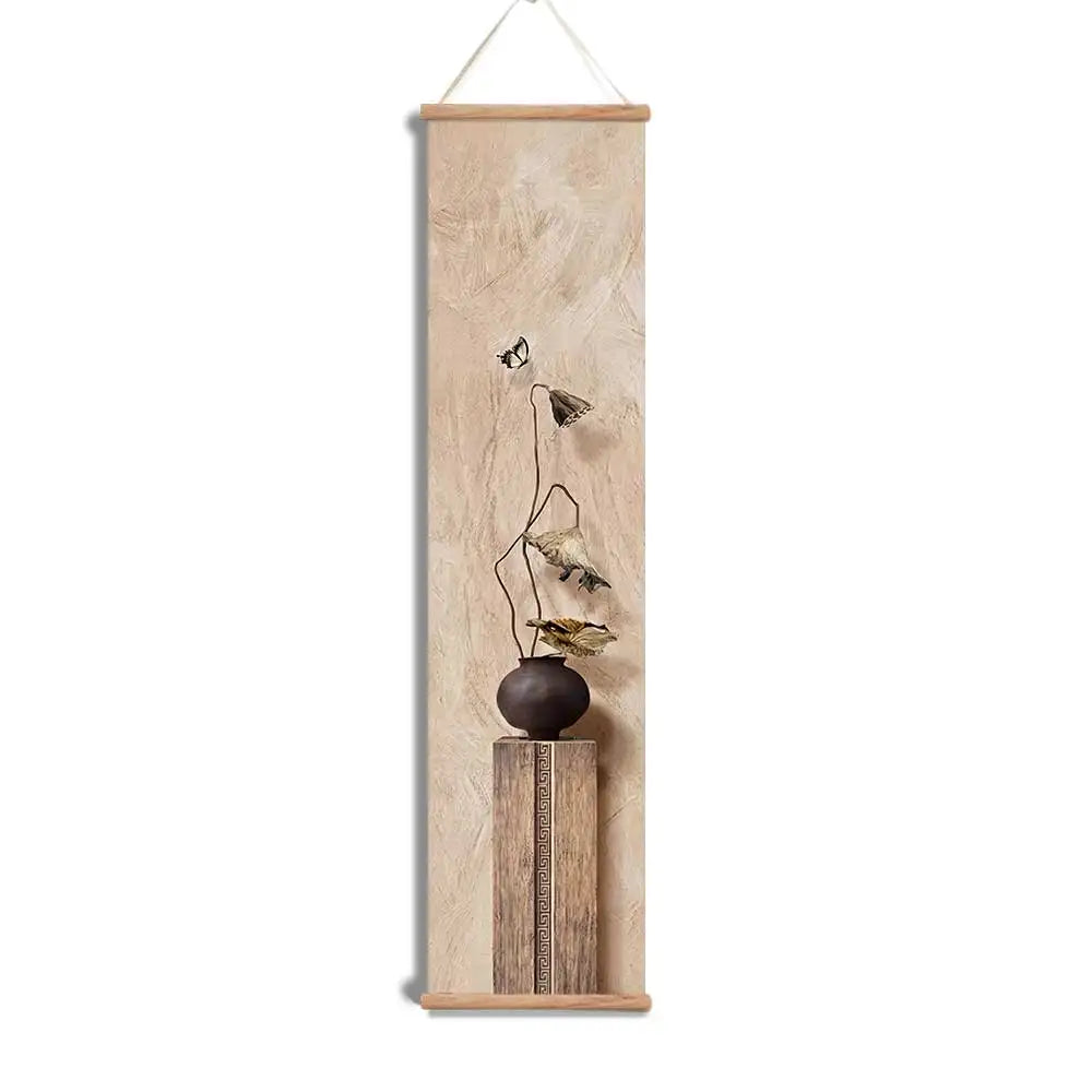 Traditional Chinese Flower Landscape Canvas Wall Art Scroll Painting Home Decor