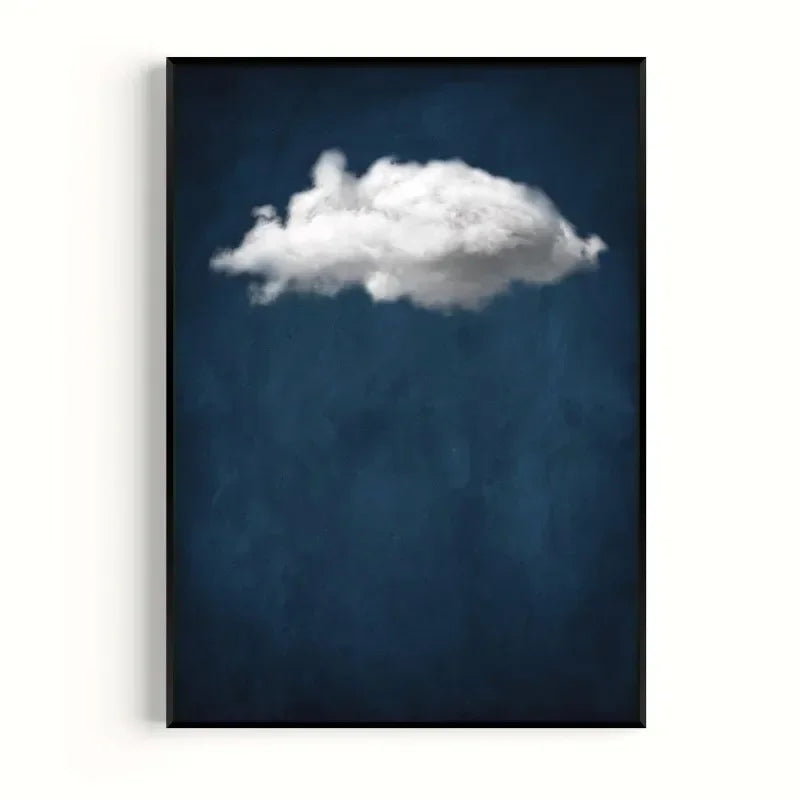 Modern Abstract Wall Art, Green Clouds Abstract Background, HD Canvas Print Poster, Home Living Room Bedroom Decoration