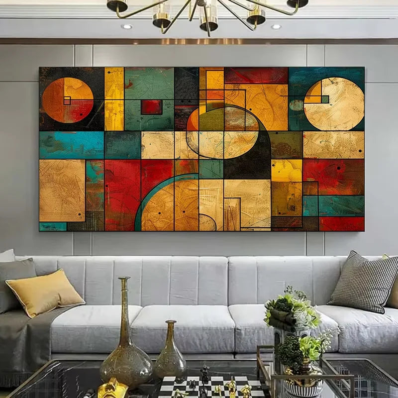 A Modern Abstract Canvas Art Print, Decoration Style Ink Wall Hung Poster, Suitable for Decoration in Living Rooms, Bedrooms