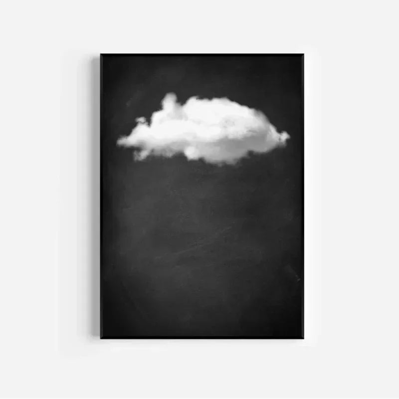 Modern Abstract Wall Art, Green Clouds Abstract Background, HD Canvas Print Poster, Home Living Room Bedroom Decoration
