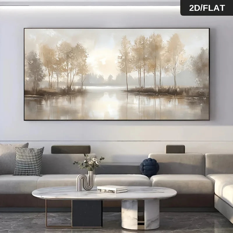 1pc Frameless Modern Abstract Landscape Canvas Wall Art Painting for Living Room, Bedroom Decor High-Quality Print Home Decor
