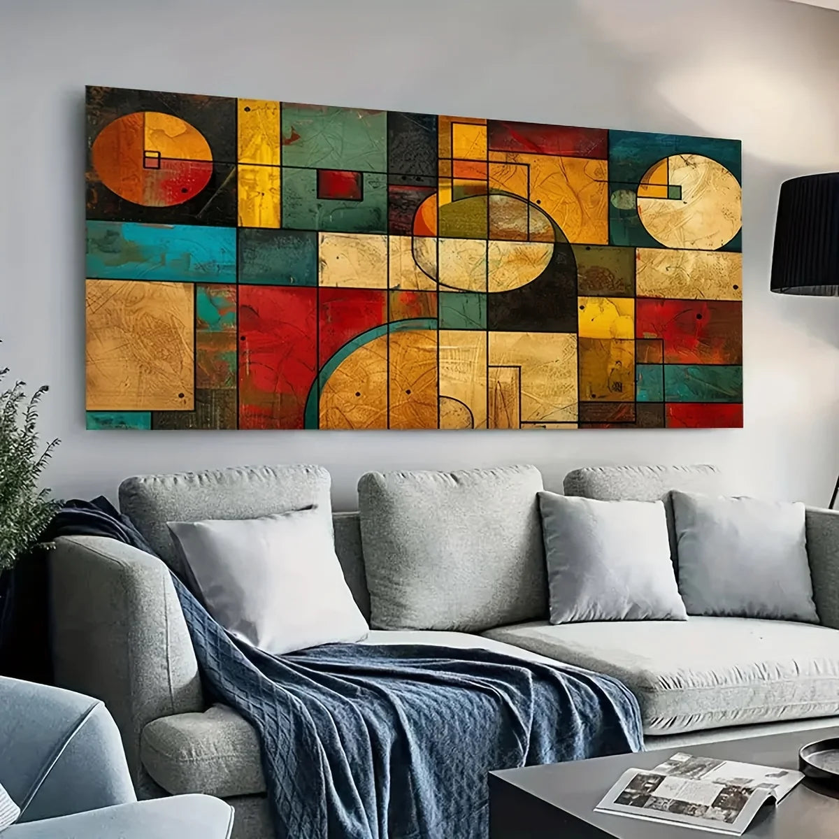 A Modern Abstract Canvas Art Print, Decoration Style Ink Wall Hung Poster, Suitable for Decoration in Living Rooms, Bedrooms